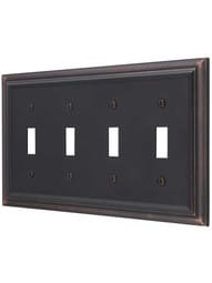 Georgian Quad-Toggle Switch Plate